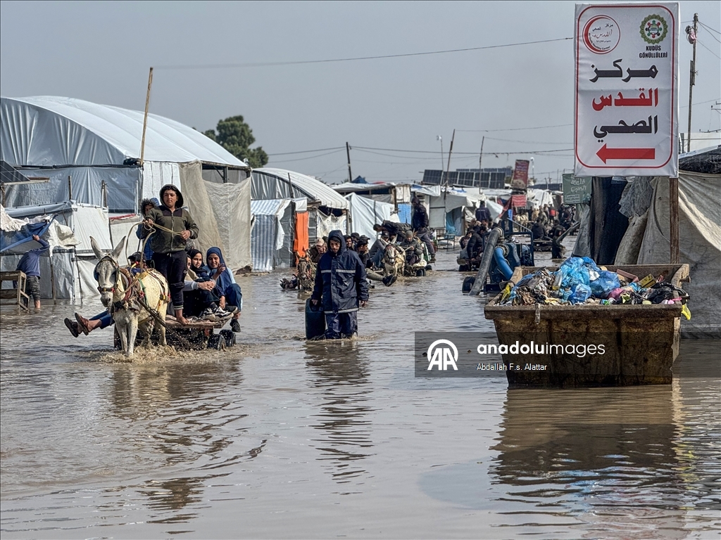 Heavy rainfall caused flooding in Gaza