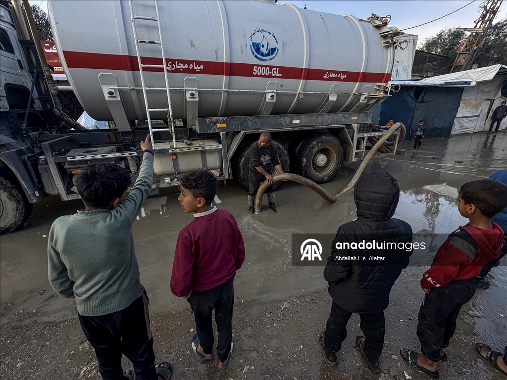 Heavy rainfall caused flooding in Gaza