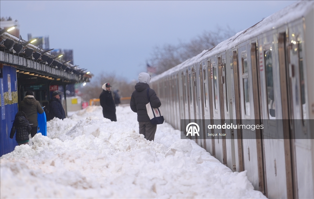 People in New York City enjoy the snow after a major snowstorm hits the city