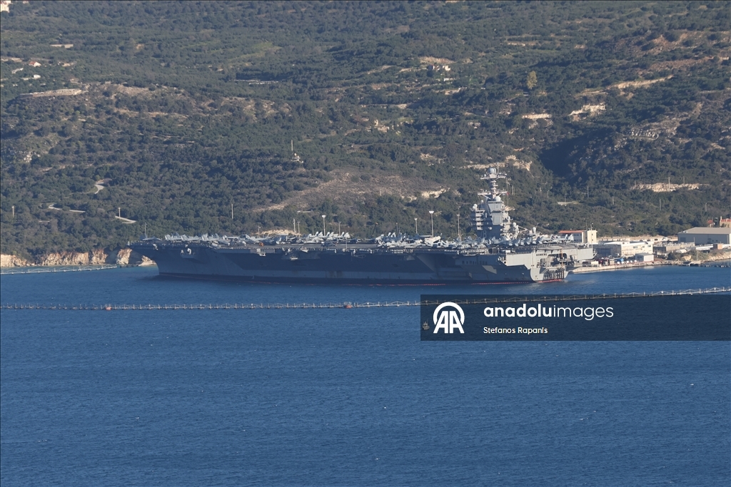 Американский авианосец USS Gerald R. Ford пришвартовался на Крите