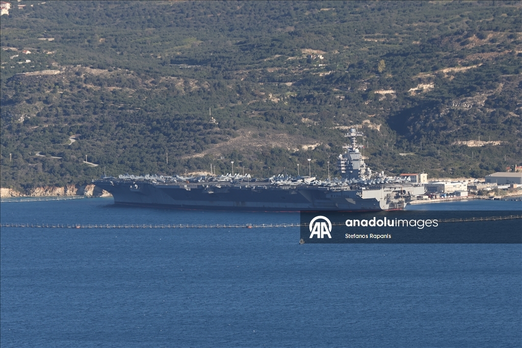 Американский авианосец USS Gerald R. Ford пришвартовался на Крите