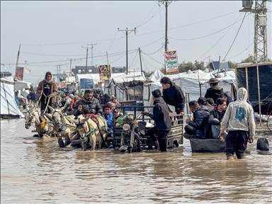 Heavy rainfall caused flooding in Gaza