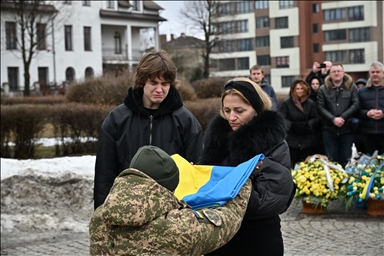 Во Львове прошла церемония похорон украинских военных, погибших на войне
