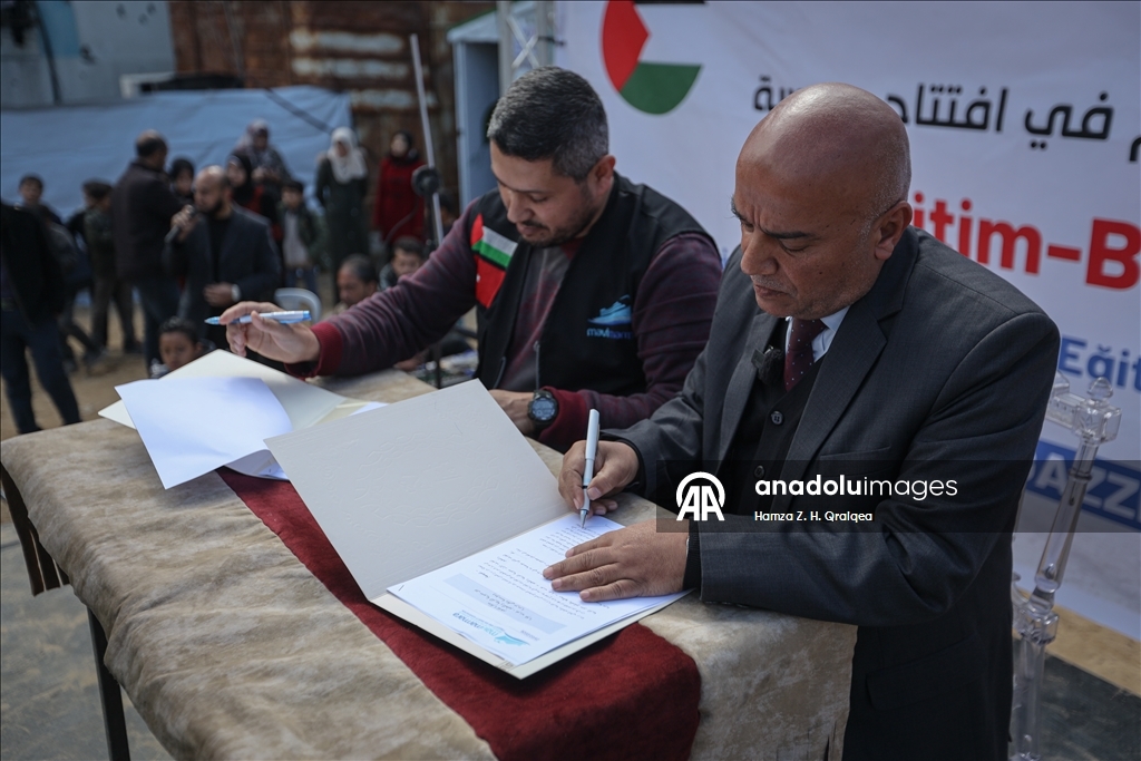 بدعم تركي.. افتتاح مدرسة جديدة في مخيم الشاطئ بمدينة غزة