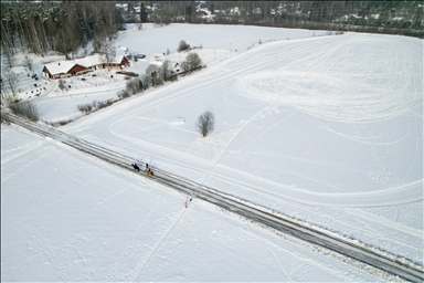 В Хельсинки наблюдается интенсивный снегопад