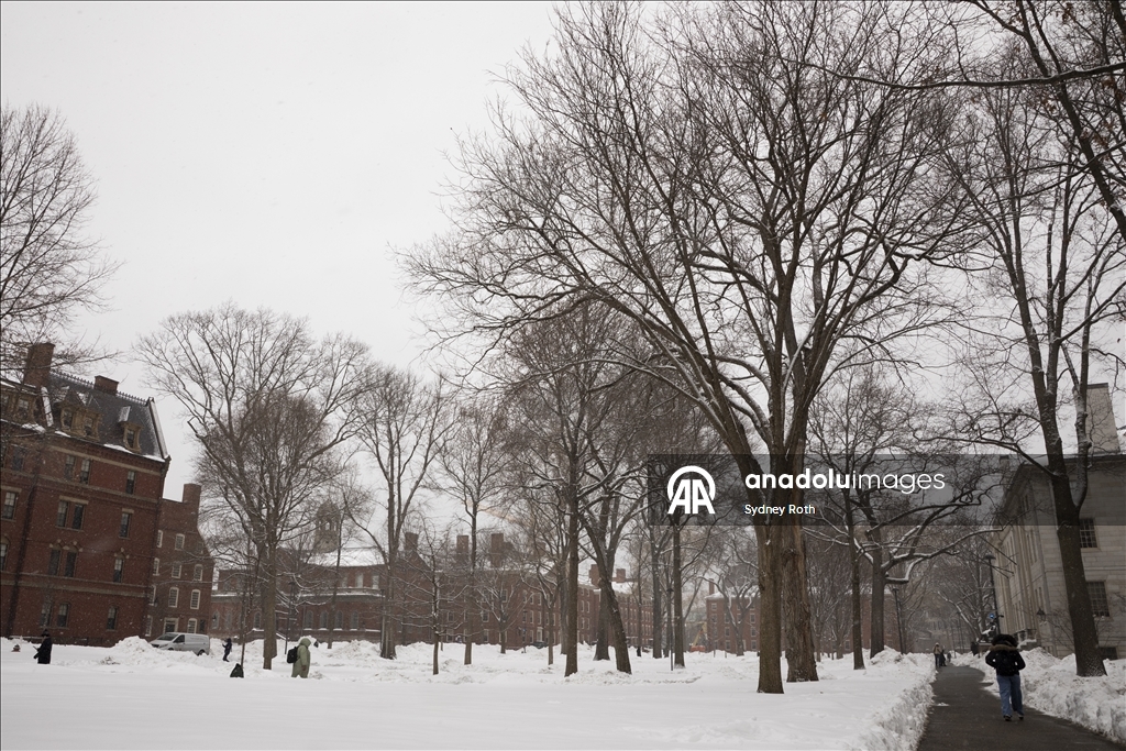 ABD'nin Massachusetts eyaletinde kar yağışı etkili oldu
