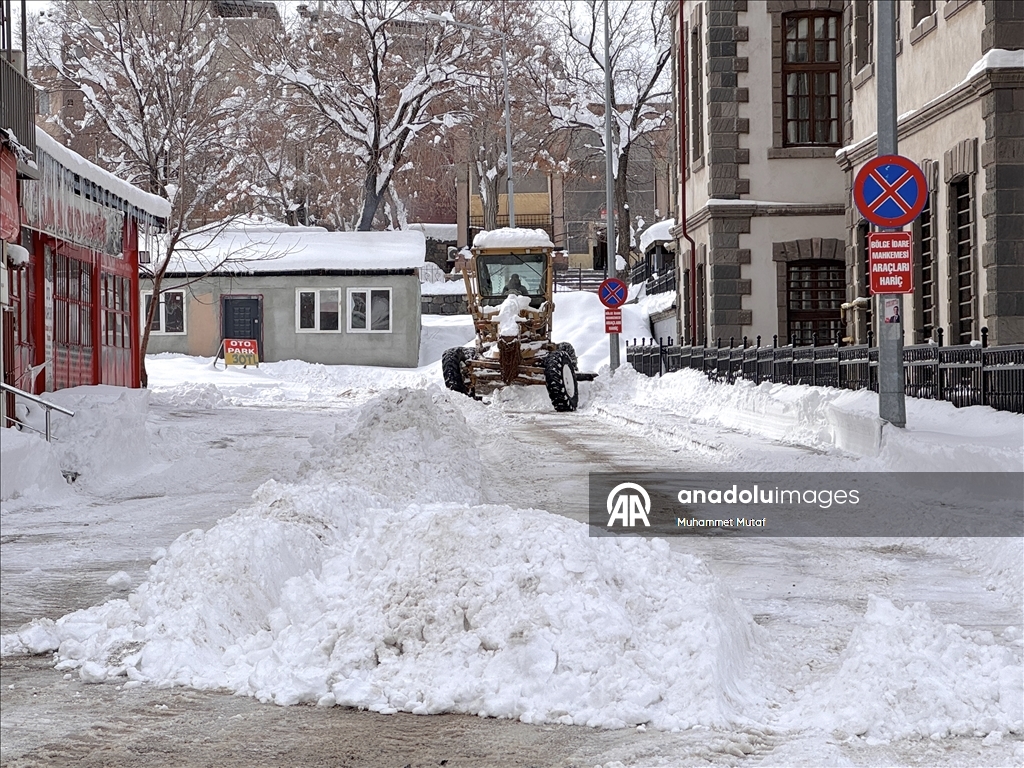 Erzurum'da soğuk hava etkili oluyor