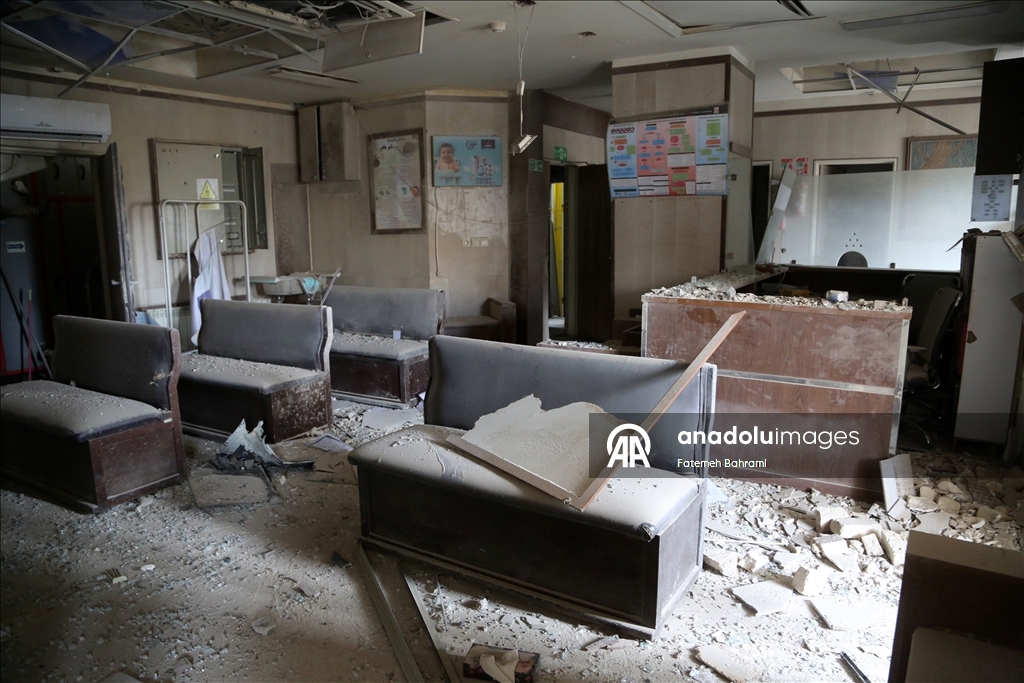 Tahran’ın kuzeyindeki Gandi Hastanesi ABD-İsrail saldırısında hasar gördü