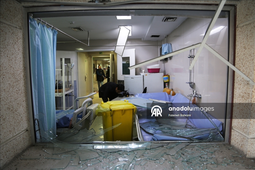 Съемочная команда «Анадолу» зафиксировала масштаб разрушений в больнице Шехит Мутахарри в Тегеране