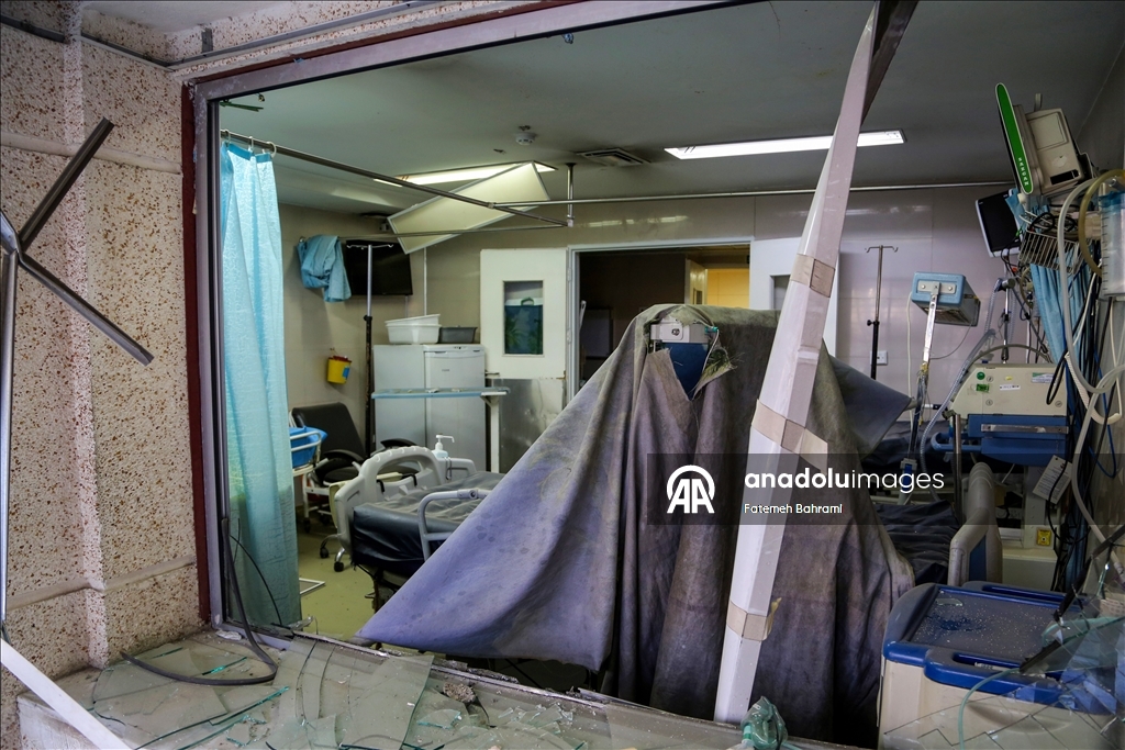 Съемочная команда «Анадолу» зафиксировала масштаб разрушений в больнице Шехит Мутахарри в Тегеране