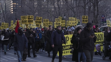 New York’ta ABD ve İsrail’in İran’a yönelik saldırıları protesto edildi