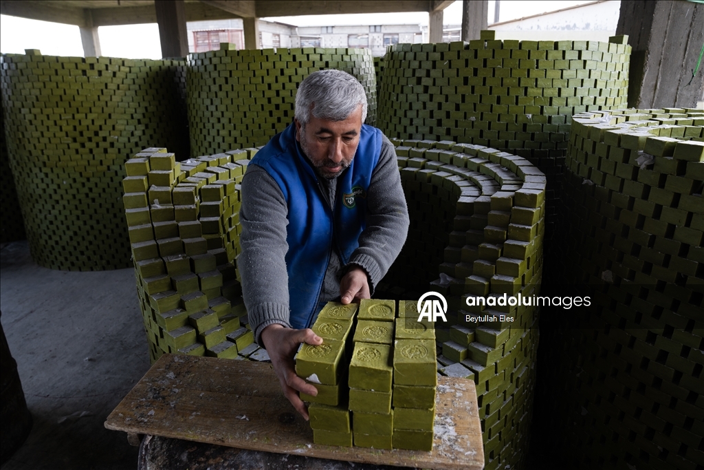 Nizip’te geleneksel yöntemlerle üretilen zeytin sabunu yerli ve yabancı pazarlarda talep görüyor