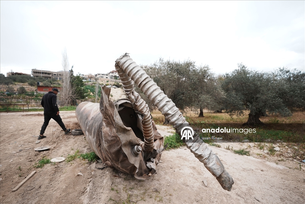 İran'dan İsrail'e atılan bir füze işgal altındaki Batı Şeria'ya düştü