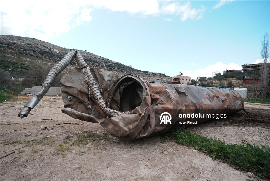 İran'dan İsrail'e atılan bir füze işgal altındaki Batı Şeria'ya düştü