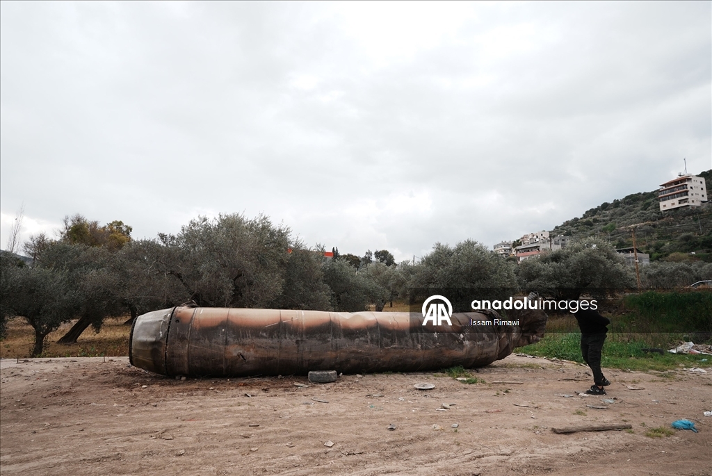 İran'dan İsrail'e atılan bir füze işgal altındaki Batı Şeria'ya düştü