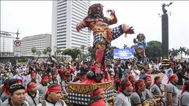 Cakarta'da "Sessizlik Günü" öncesi Ogoh-ogoh geçit töreni düzenlendi