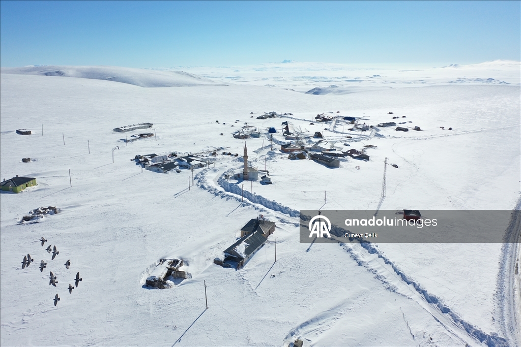 Kars'ta kar yağışı