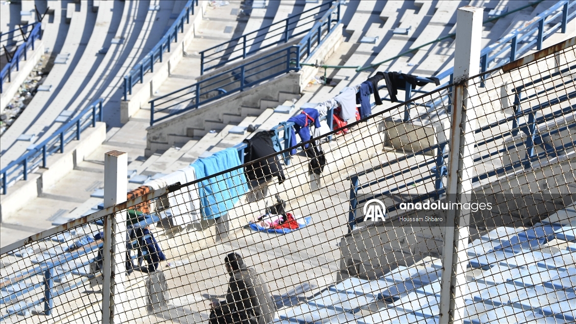  İsrail saldırıları nedeniyle Beyrut'un en büyük spor tesisi barınma merkezine dönüştürüldü