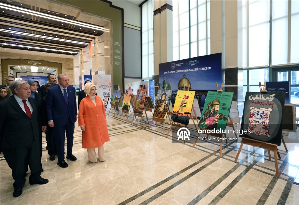 Cumhurbaşkanı Erdoğan'dan BM Genel Sekreteri Guterres'e ''Atatürk Uluslararası Barış Ödülü'' takdimi