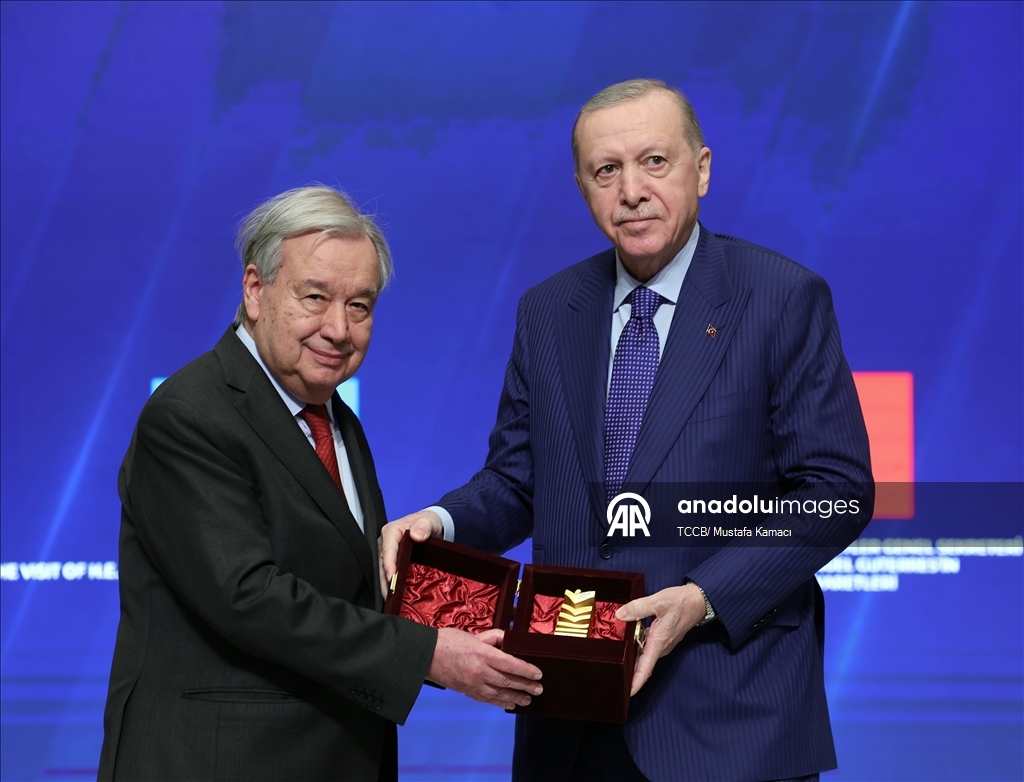 Cumhurbaşkanı Erdoğan'dan BM Genel Sekreteri Guterres'e Atatürk Uluslararası Barış Ödülü