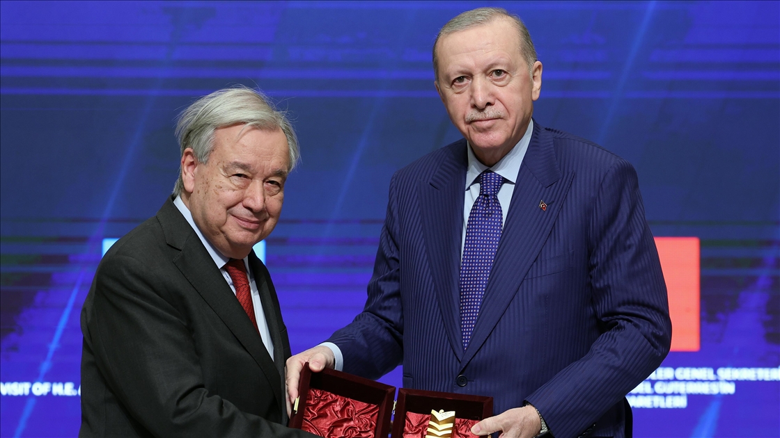 Cumhurbaşkanı Erdoğan'dan BM Genel Sekreteri Guterres'e Atatürk Uluslararası Barış Ödülü