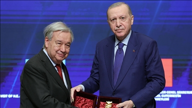 Cumhurbaşkanı Erdoğan'dan BM Genel Sekreteri Guterres'e Atatürk Uluslararası Barış Ödülü