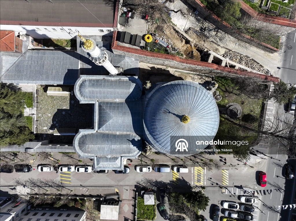 Kucuk Mecidiye Mosque, one of the palace structures on the Bosphorus shore