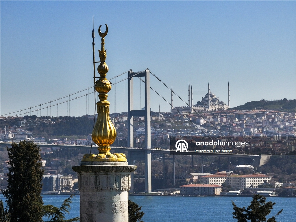 Kucuk Mecidiye Mosque, one of the palace structures on the Bosphorus shore