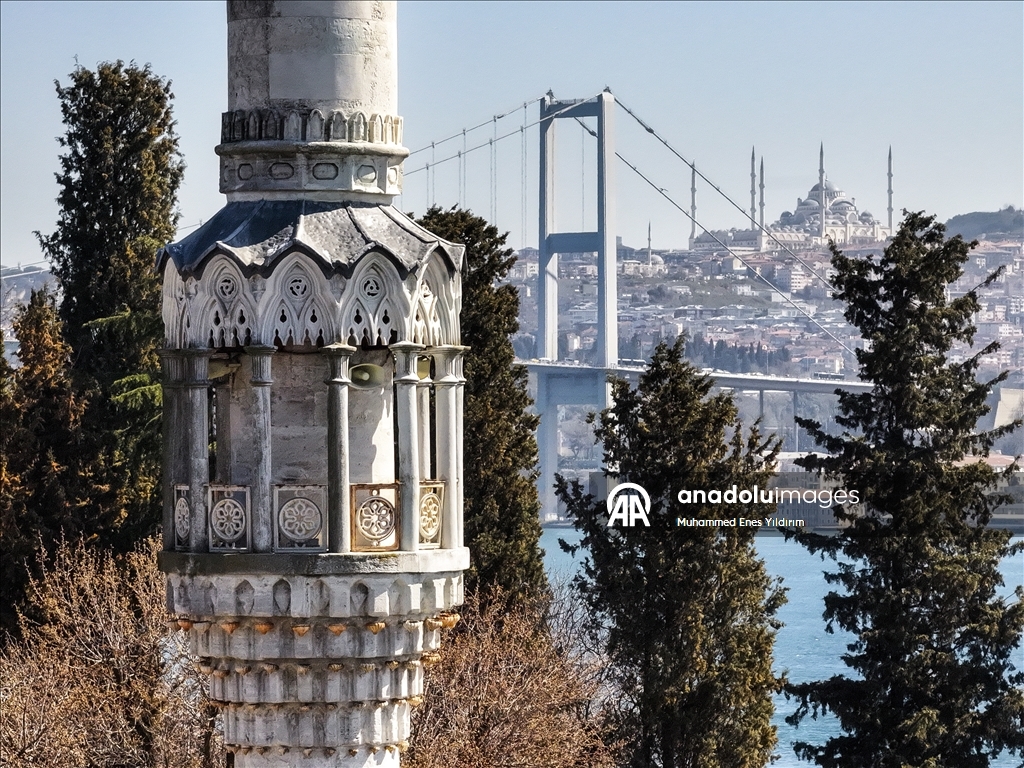 Kucuk Mecidiye Mosque, one of the palace structures on the Bosphorus shore