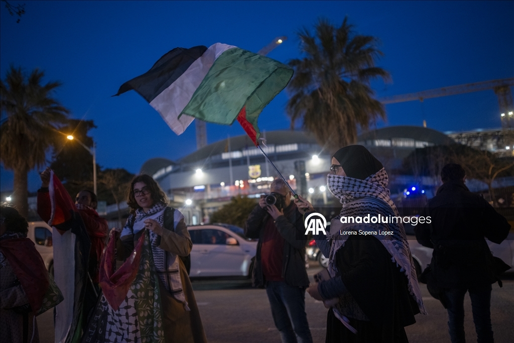 В Барселоне прошел протест против «Хапоэля» из Тель-Авива перед матчем Евролиги