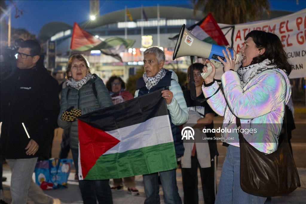 В Барселоне прошел протест против «Хапоэля» из Тель-Авива перед матчем Евролиги