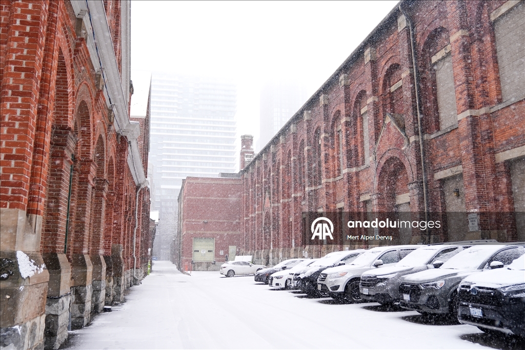 Сильный снегопад накрыл Торонто