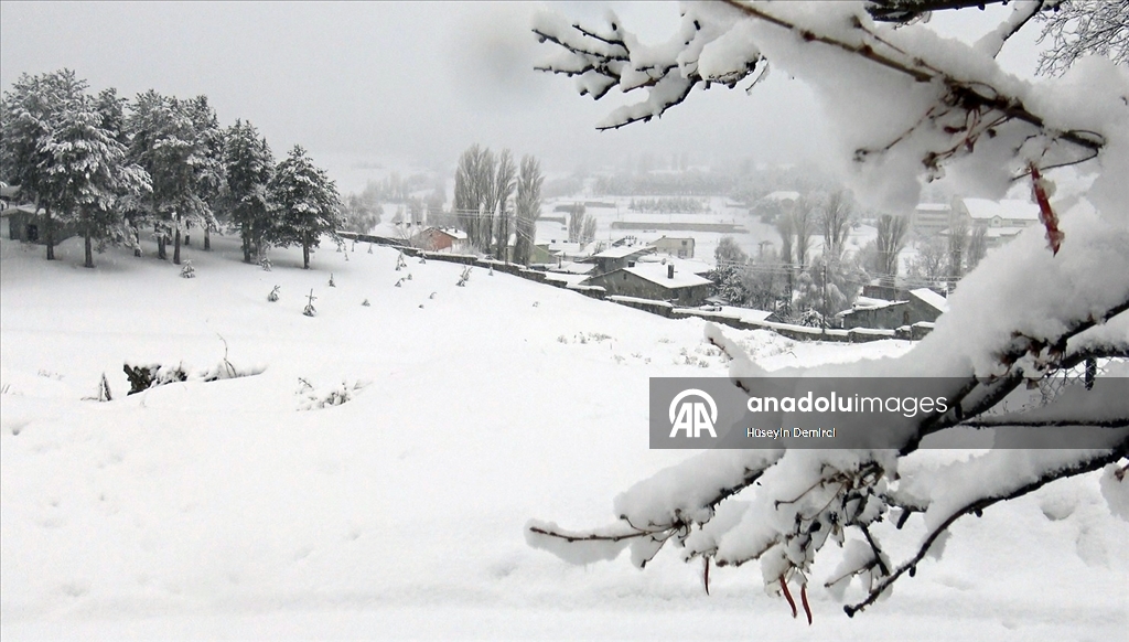 Kars'ta kar yağışı ve soğuk hava etkili oldu