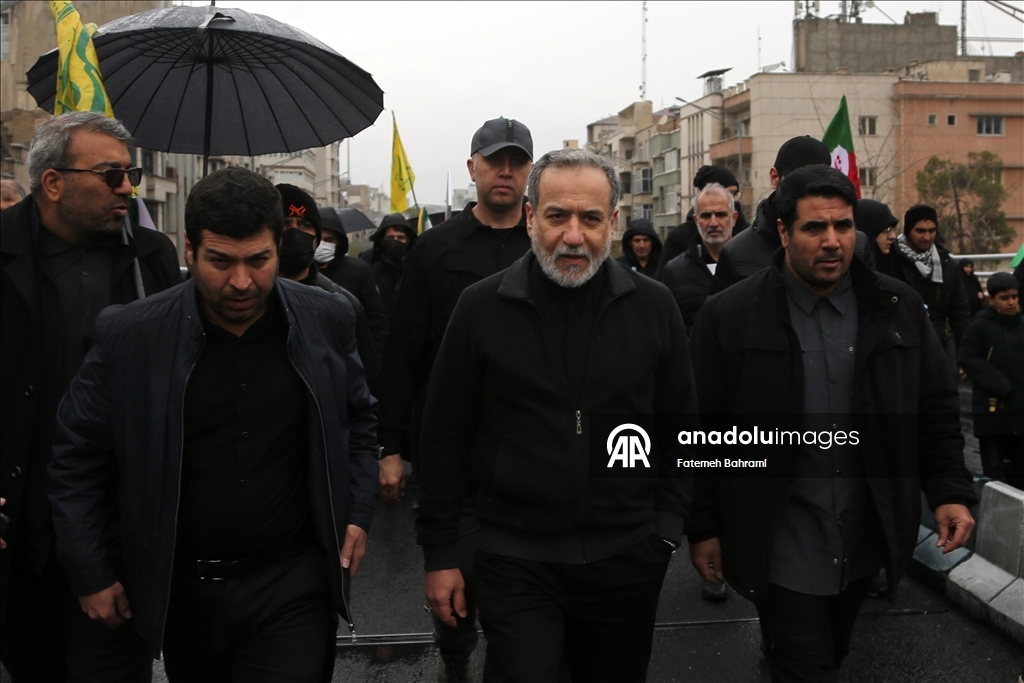 وزير الخارجية الإيراني عباس عراقجي يشارك في مسيرة "يوم القدس العالمي" في العاصمة طهران