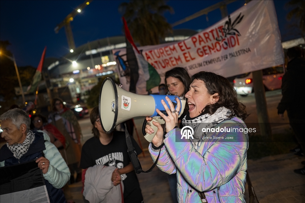 В Барселоне прошел протест против «Хапоэля» из Тель-Авива перед матчем Евролиги