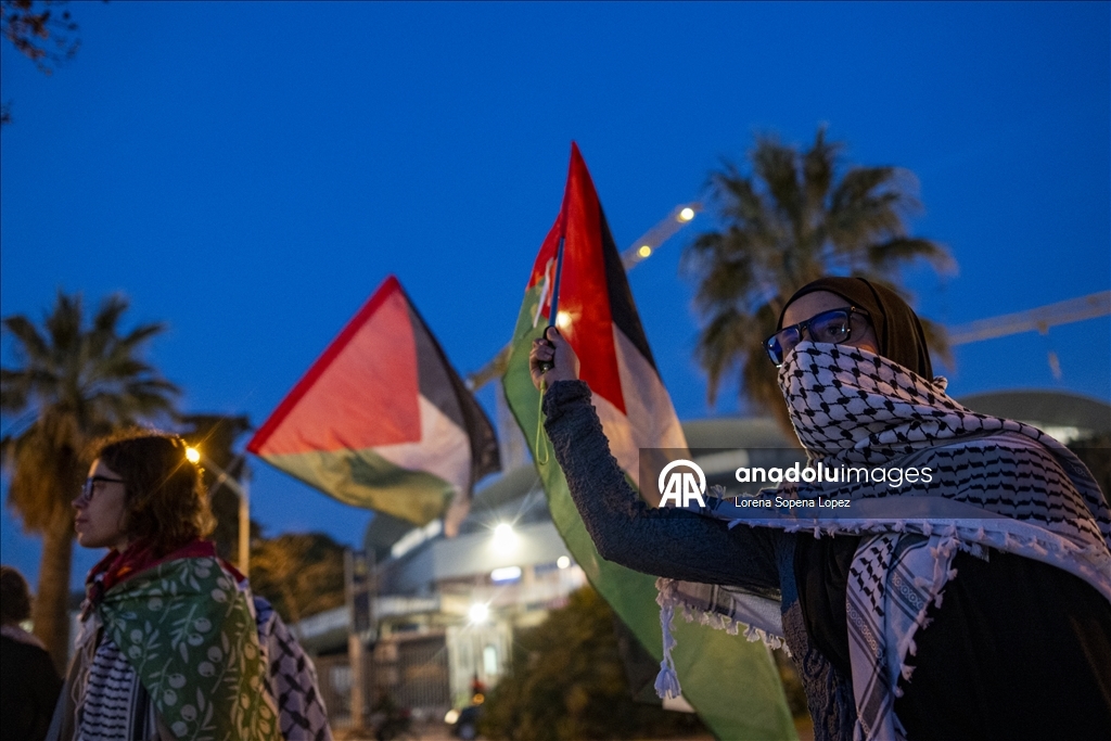 В Барселоне прошел протест против «Хапоэля» из Тель-Авива перед матчем Евролиги
