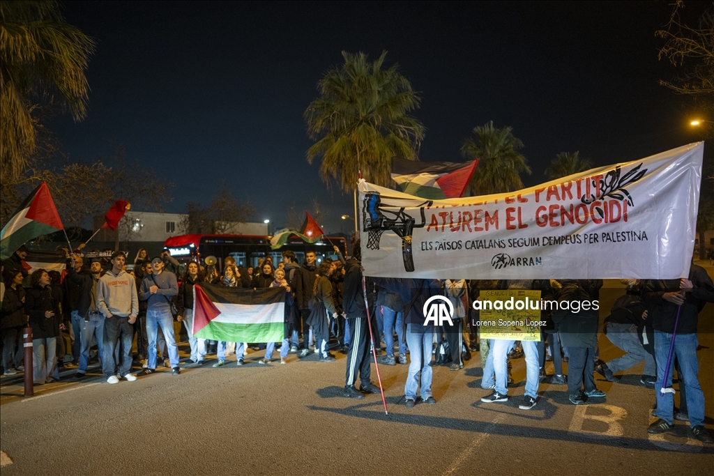 В Барселоне прошел протест против «Хапоэля» из Тель-Авива перед матчем Евролиги