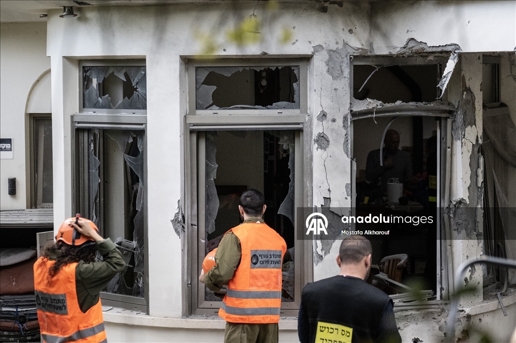 В результате ответных ударов Ирана пригороду Тель-Авива нанесен ущерб