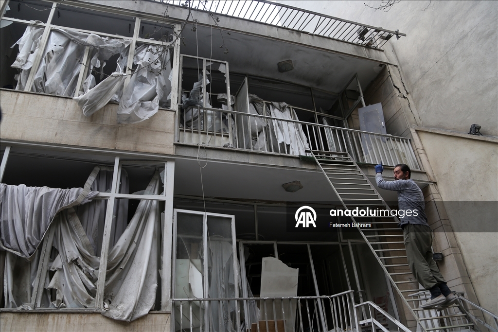 Tahran'ın güneyindeki Cevadiye ve Beryanek bölgesinde, ABD-İsrail saldırıları nedeniyle büyük yıkım oluştu