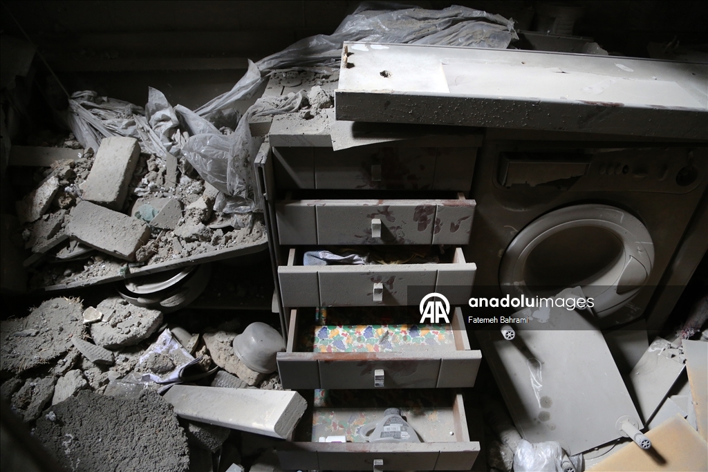 Tahran'ın güneyindeki Cevadiye ve Beryanek bölgesinde, ABD-İsrail saldırıları nedeniyle büyük yıkım oluştu