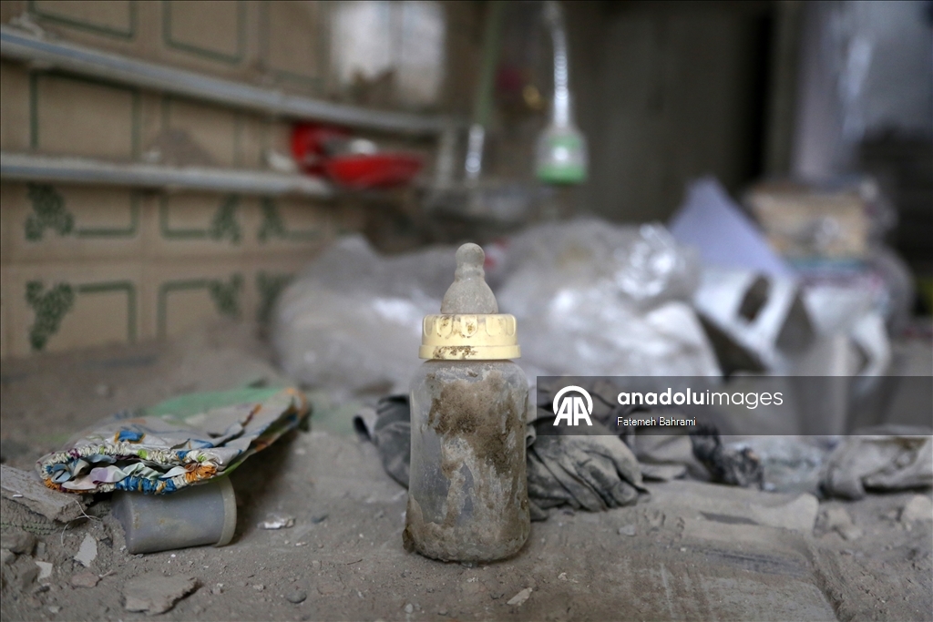 Tahran'ın güneyindeki Cevadiye ve Beryanek bölgesinde, ABD-İsrail saldırıları nedeniyle büyük yıkım oluştu