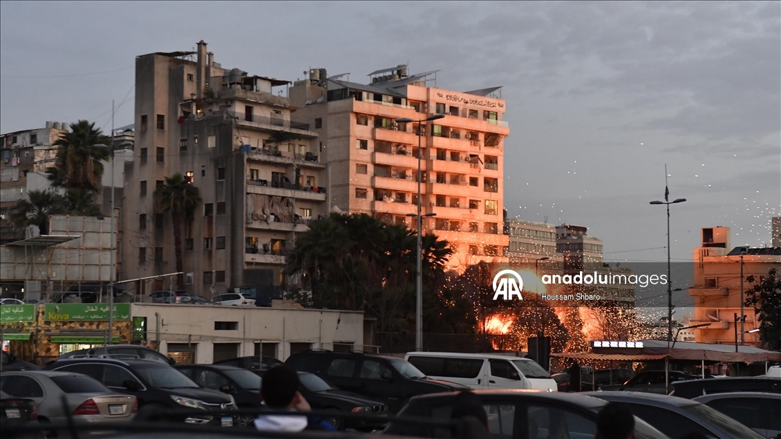 İsrail ordusu Lübnan'ın başkenti Beyrut'ta bir binaya saldırı düzenledi