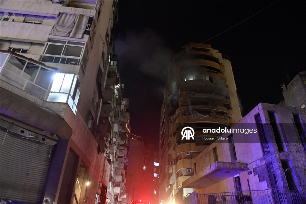 İsrail ordusu Lübnan'ın başkenti Beyrut'ta bir binaya saldırı düzenledi