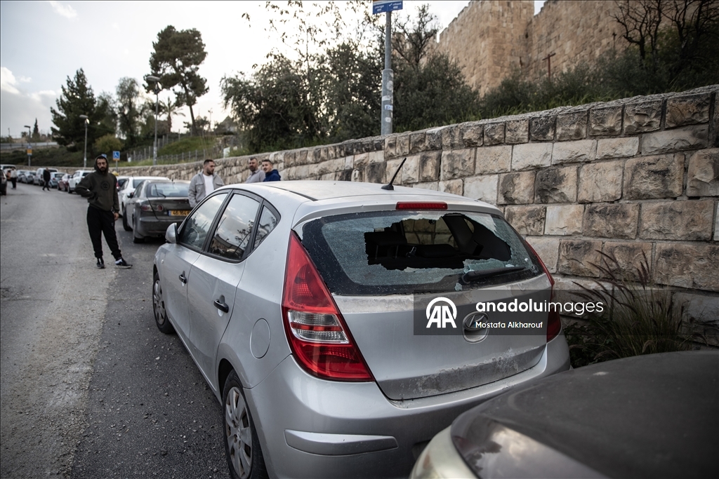 İran'ın misillemesi sırasında bir füze parçası, Doğu Kudüs'ün Eski Şehir bölgesine düştü