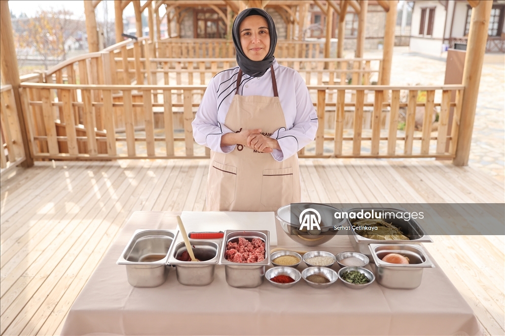 Голубцы с мясом в виноградных листьях