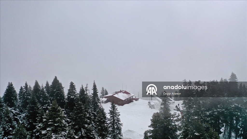 Ilgaz Dağı'nda sis havadan görüntülendi