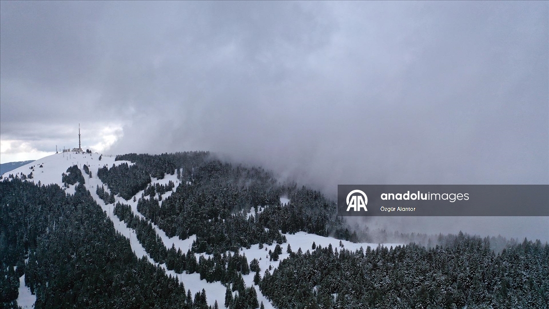 Ilgaz Dağı'nda sis havadan görüntülendi