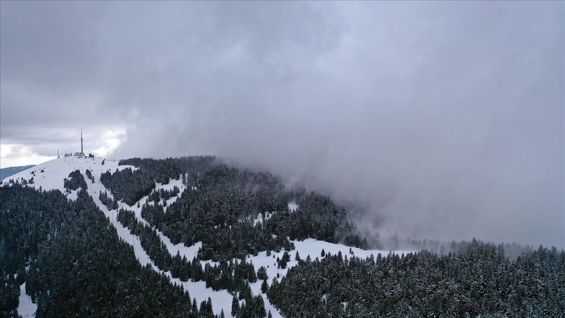 Ilgaz Dağı'nda sis havadan görüntülendi