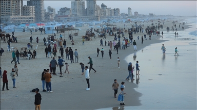 Gazze Limanı’nda aileler ve çocuklar bayram sevincini yaşadı
