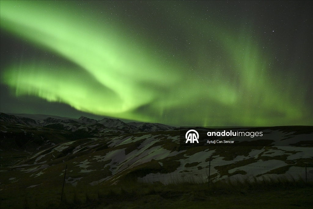 Северное сияние в Исландии